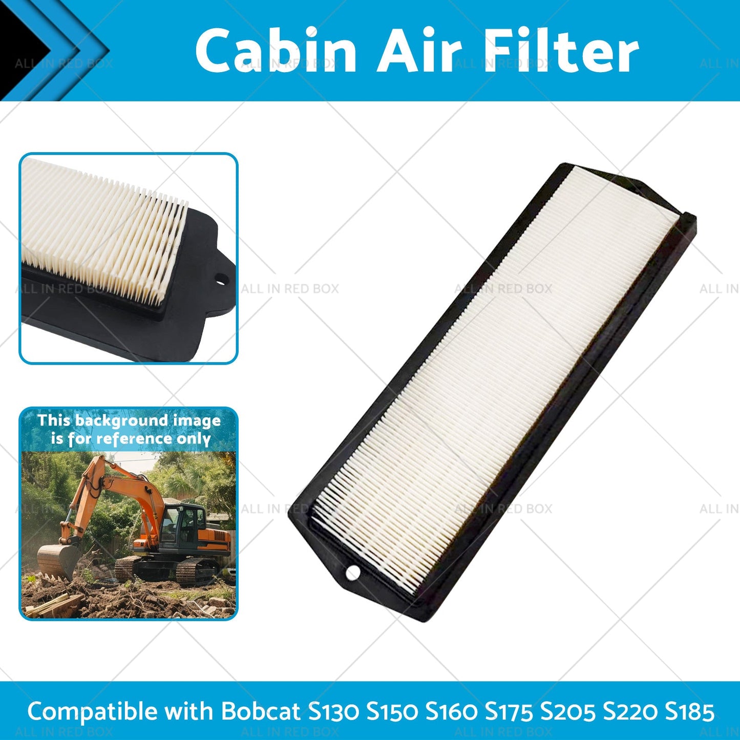 Cabin Air Filter Suitable for Bobcat 6678207 S220 S185 S130 S150 S160 S175 S205-1