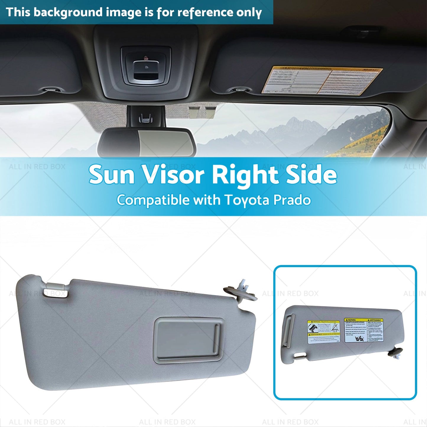 7431035A90B1 Sun Visor Right Side Suitable for Toyota Prado 10-23 74310-35A90-B1-2