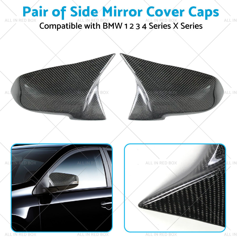 Carbon Fibre Side Mirror Cover Caps Suitable for BMW F20 F21 F22 Series 1 2 3 4-4