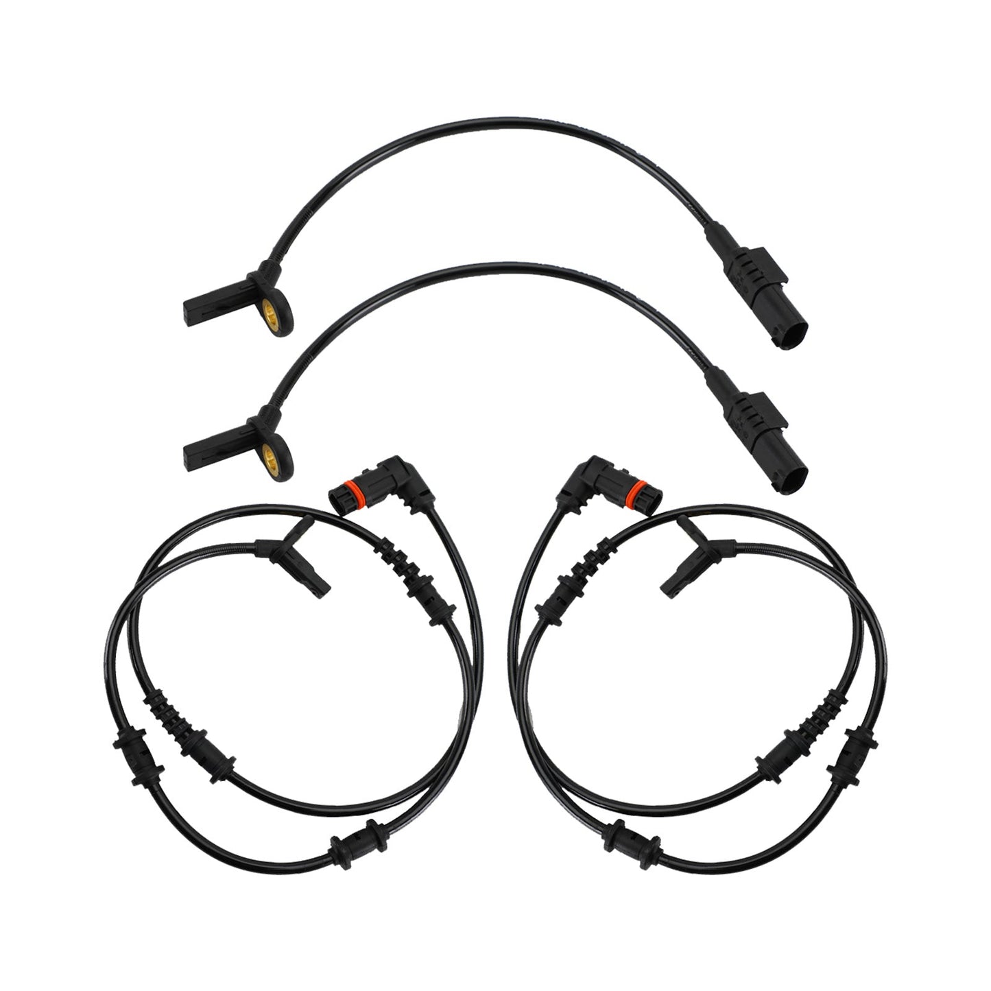 4pcs Front Rear ABS Speed Sensor Set Suitable For Mercedes-Benz W164 ML350 ML320-4