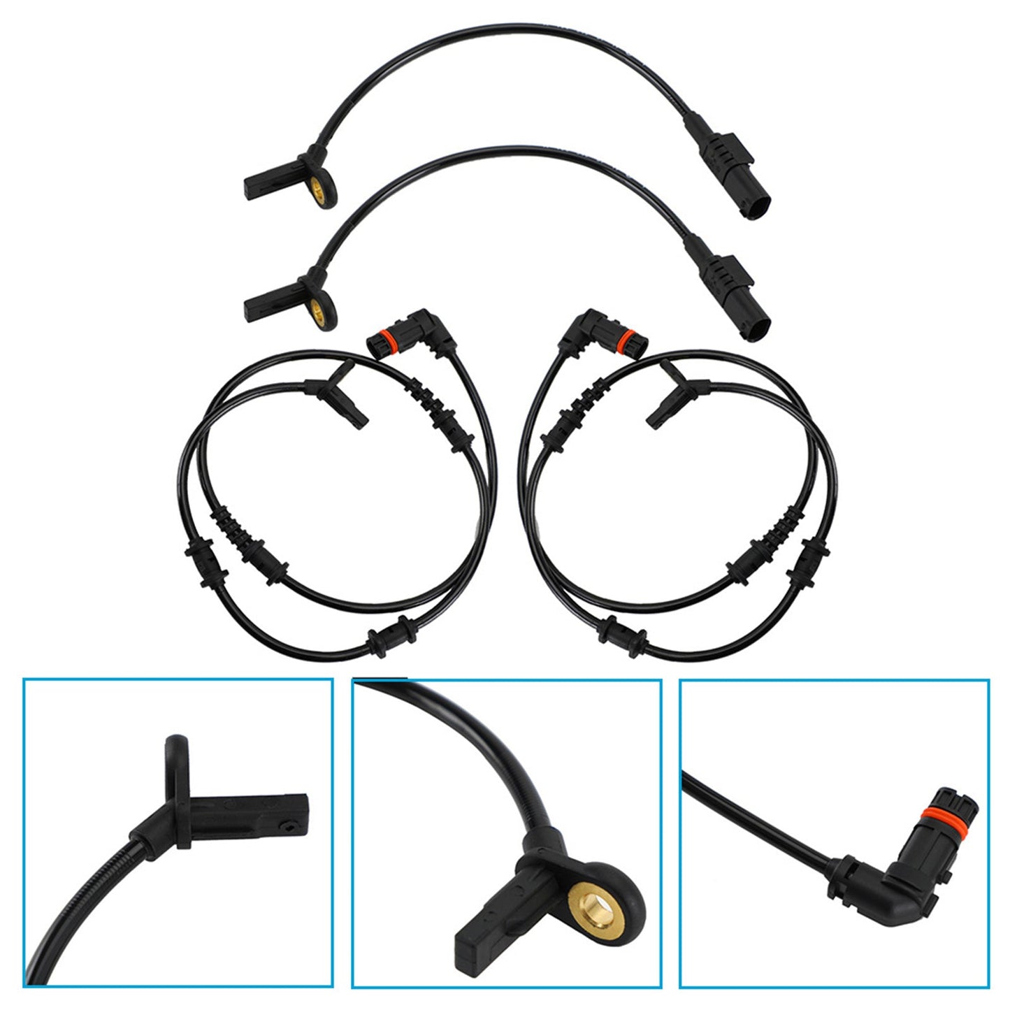 4pcs Front Rear ABS Speed Sensor Set Suitable For Mercedes-Benz W164 ML350 ML320-2