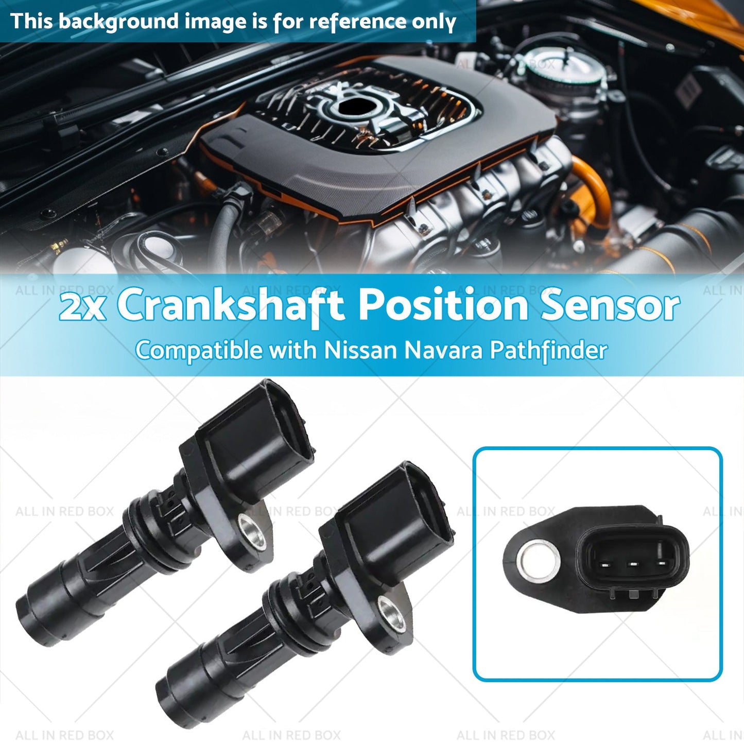2x Crankshaft Position Sensor Suitable For Nissan Navara D40 Pathfinder R51-2