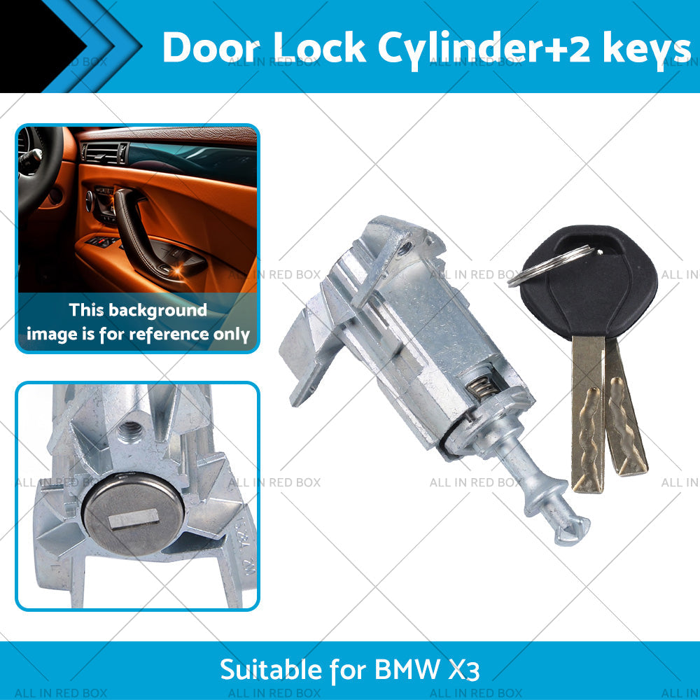 Front left Side Door Lock Cylinder Barrel w Keys Suitable for BMW X3 2003-2010