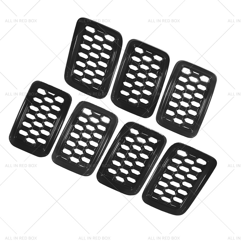 Front Grill Mesh Covers Inserts Suitable for Jeep Grand Cherokee 17-22 Black