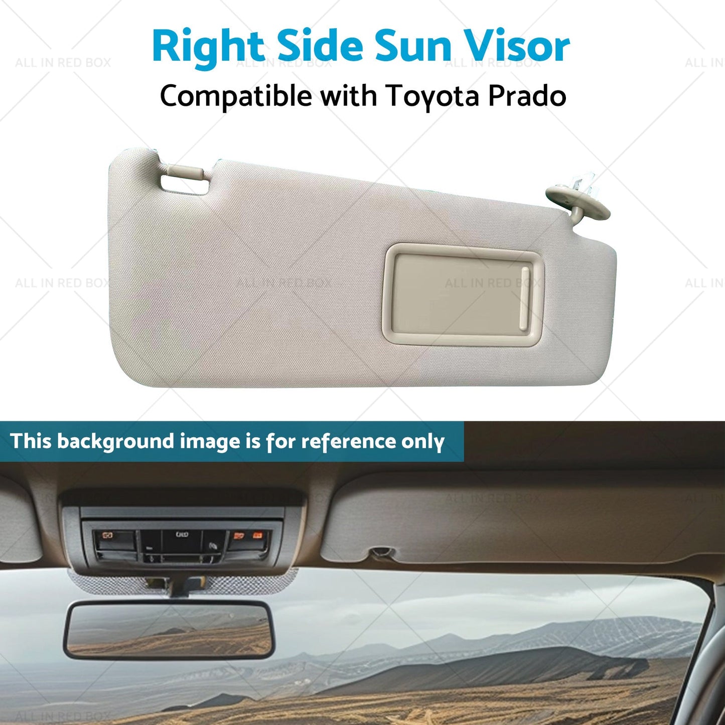 74310-35A91-E1 Right Side Sun Visor Suitable for Toyota Prado 10-23-4