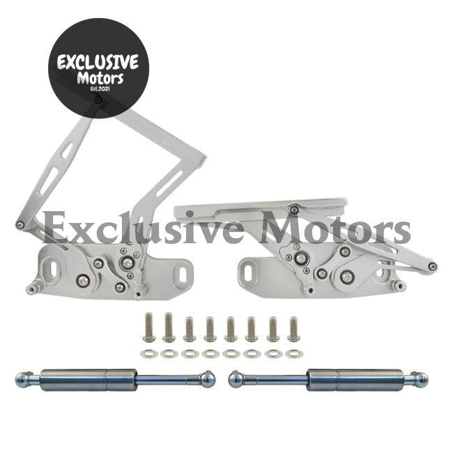Bonnet Hinge Kit Silver Billet Aluminium for Holden HQ HJ HX HZ WB (1971-1984)