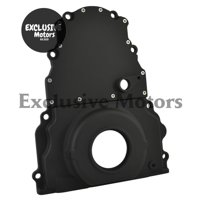 Black Aluminium Timing Cover w/Cam Sensor for GM LS1/LS2/LS3 Holden/Chev (1997-2013)