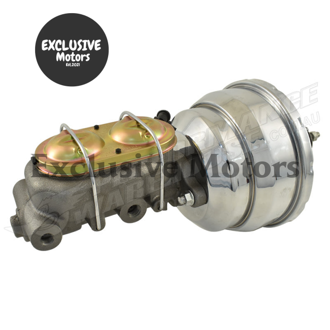 1" Bore Master Cylinder & 8" Chrome Dual Brake Booster for GM (1964-1972)