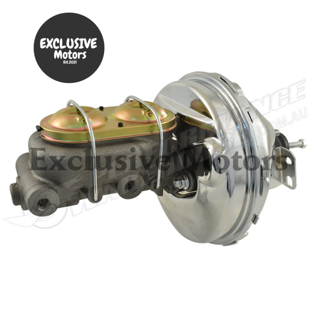 1" Bore Master Cylinder & 9" Chrome Brake Booster for GM (1964-1972)