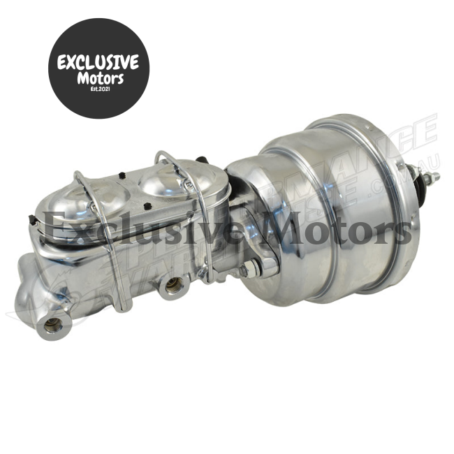 1-1/8" Bore Chrome Master Cylinder & 7" Dual Brake Booster for GM (1964-1972)