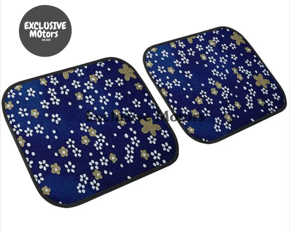 Custom Japanese Blue Cherry Blossom Mini Floor Mats