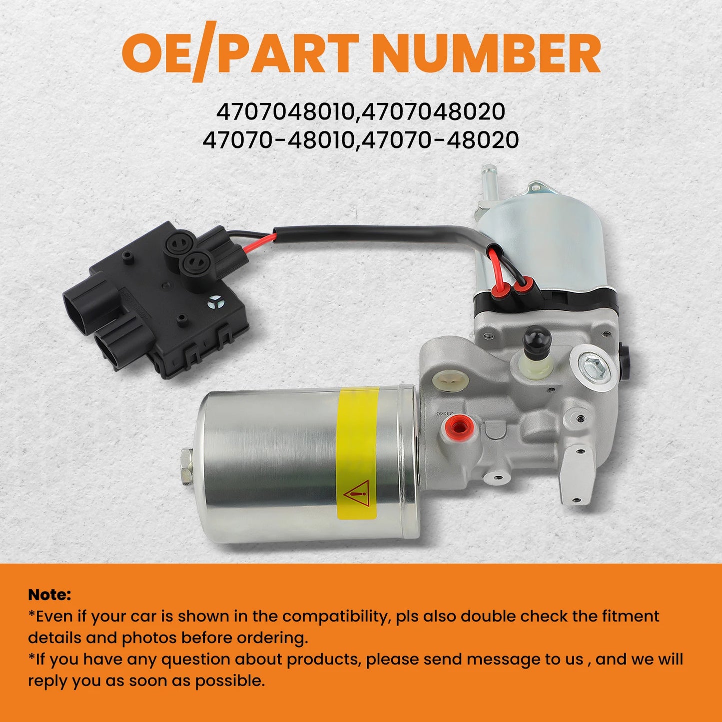 Brake Booster Pump Assembly for Toyota Highlander Hybrid Lexus Rx450H 4707048010