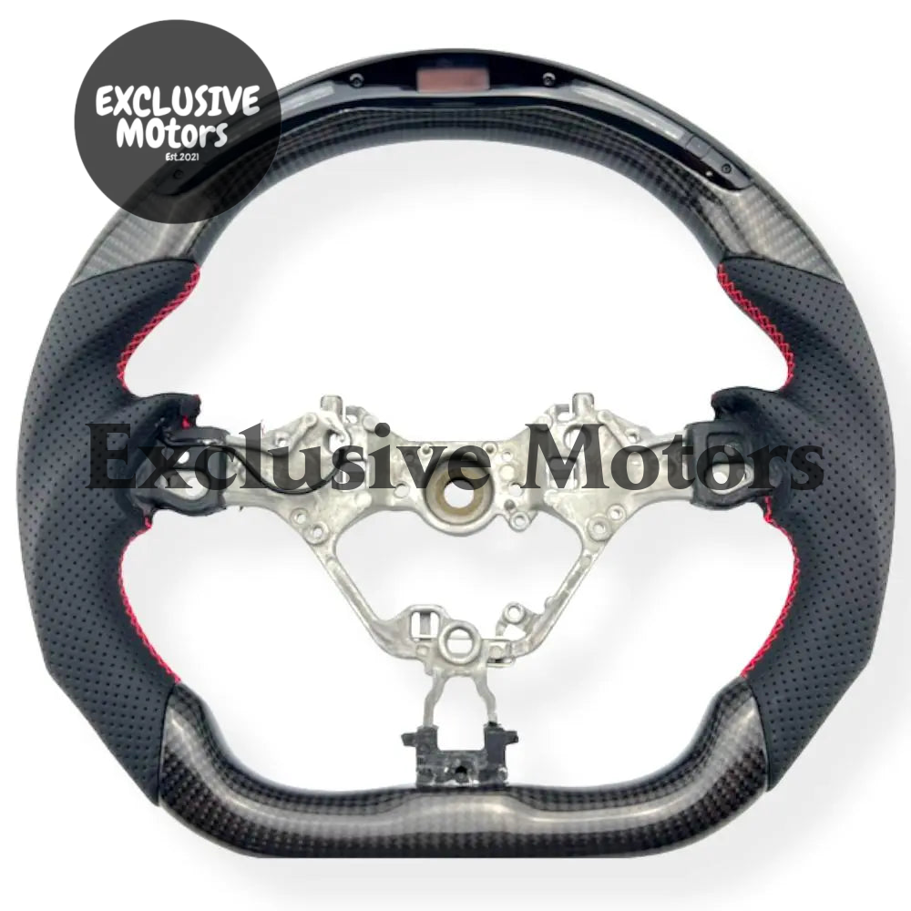 Toyota GT86 - BRZ (2016~2022) Carbon & Leather Steering Wheel - LED Display