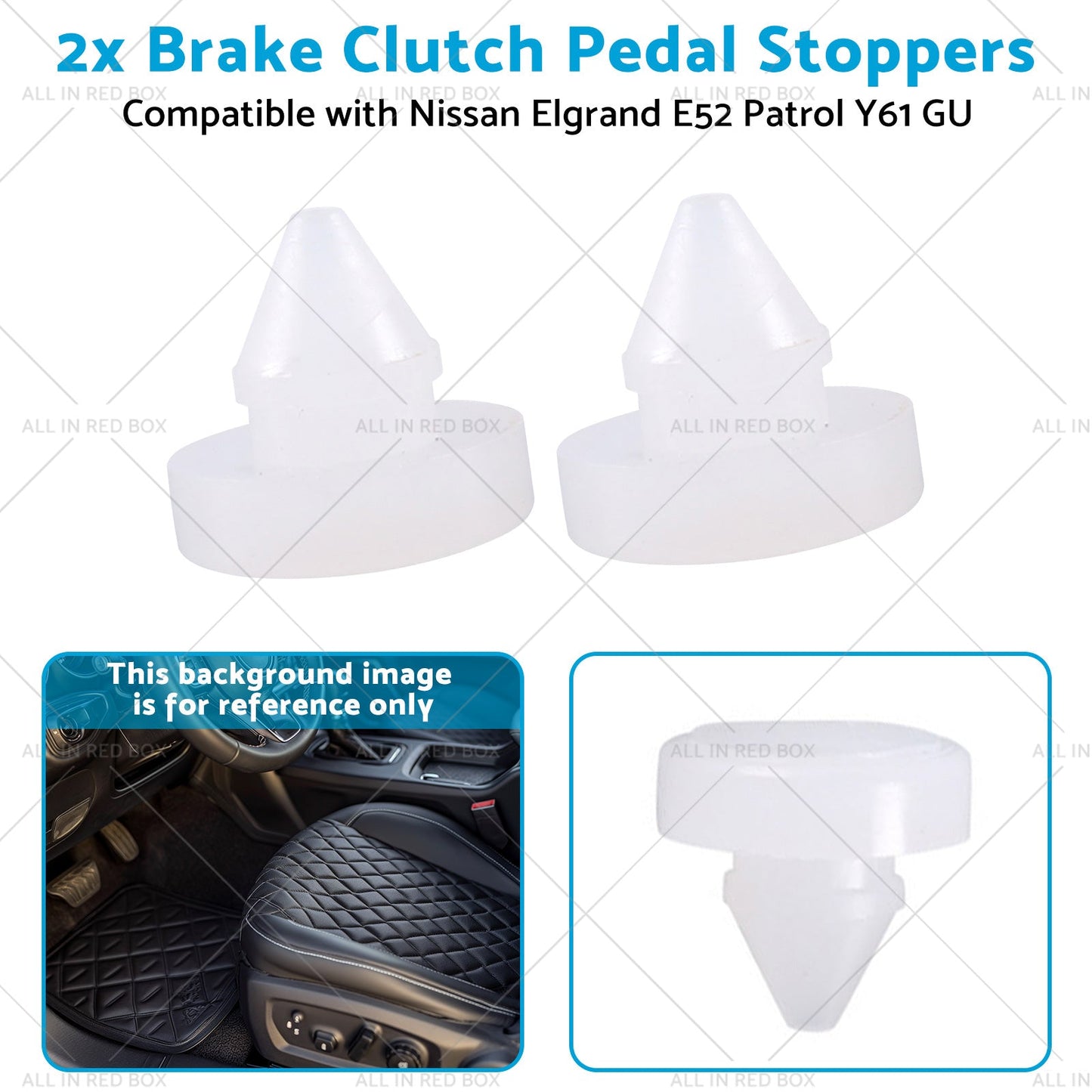 2x Brake Clutch Pedal Stoppers Suitable for Patrol Y61 GU Nissan Elgrand E52-3