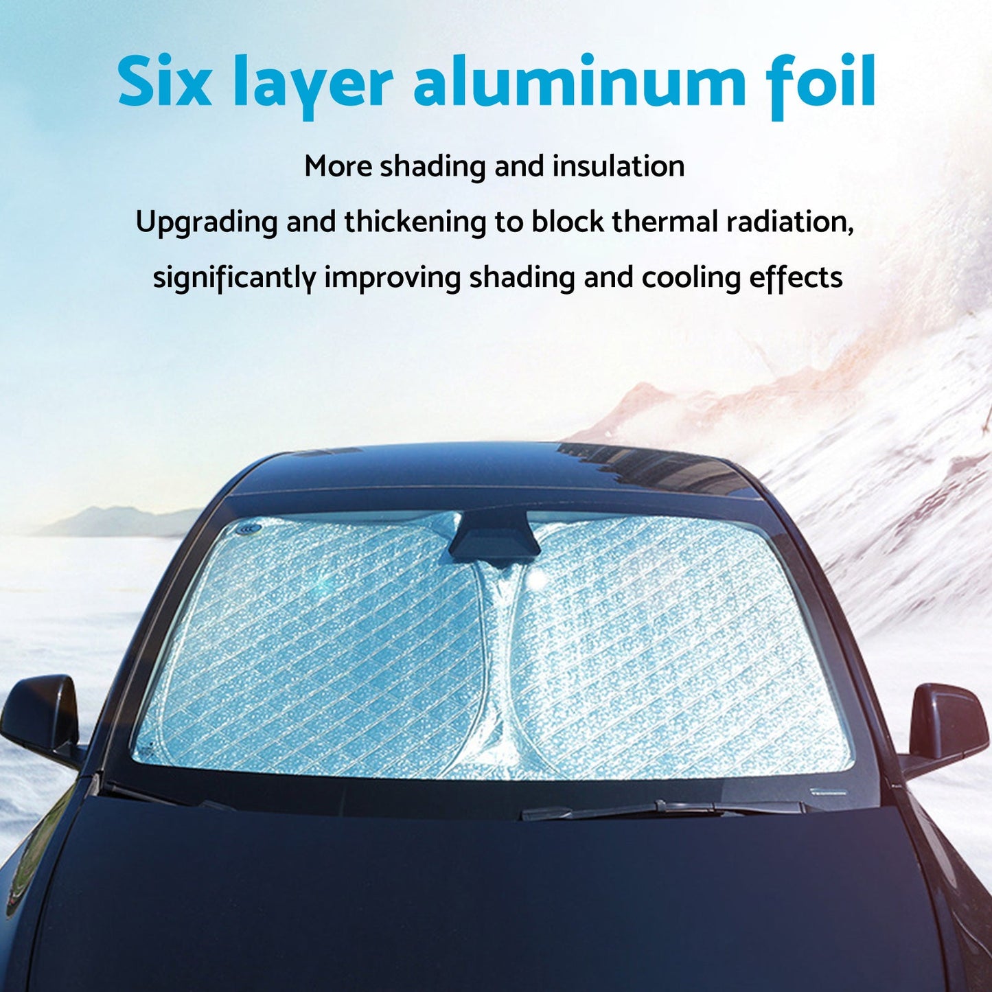 6 Layer WindScreen Sun Shade Suitable For Toyota Camry 2018-2023 UV Protection-1