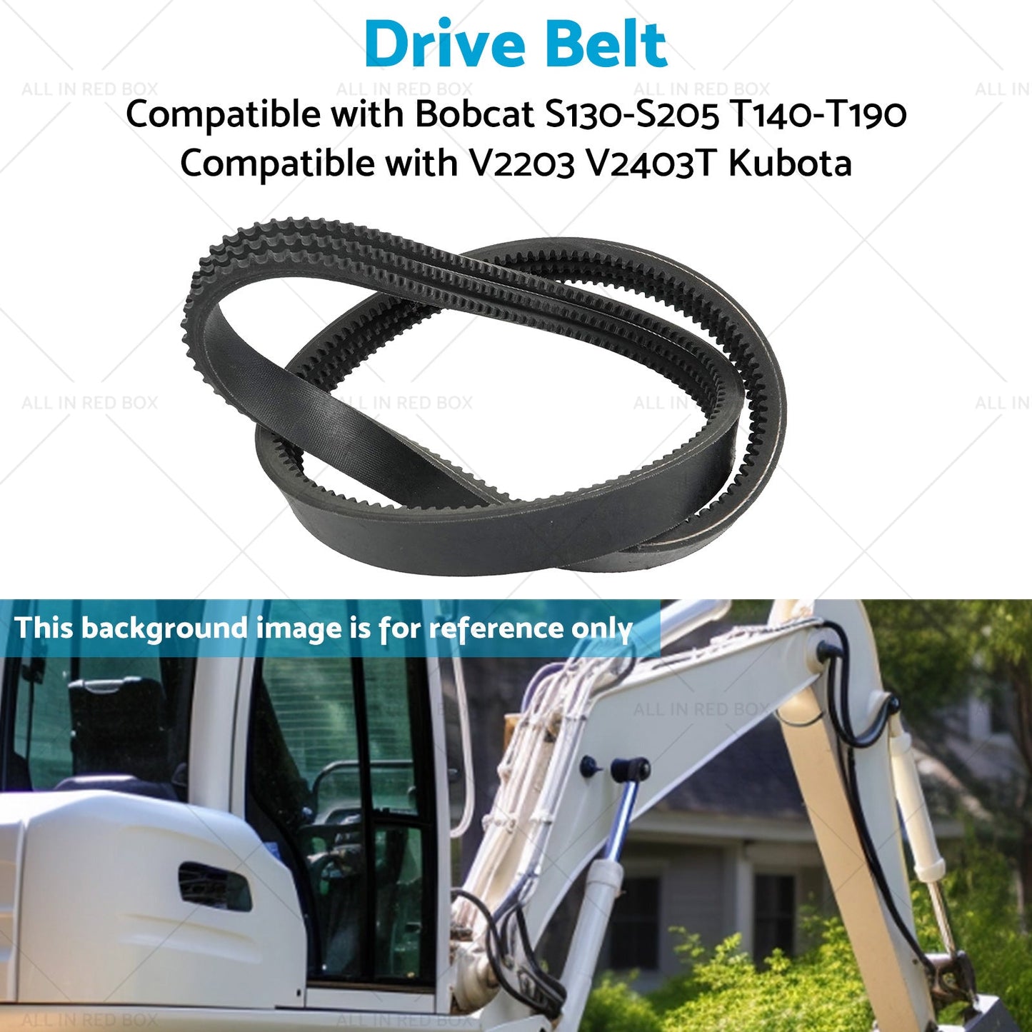Drive Belt Suitable for Bobcat S130-S205 T140-T190 V2203 V2403T Kubota 6736775-3