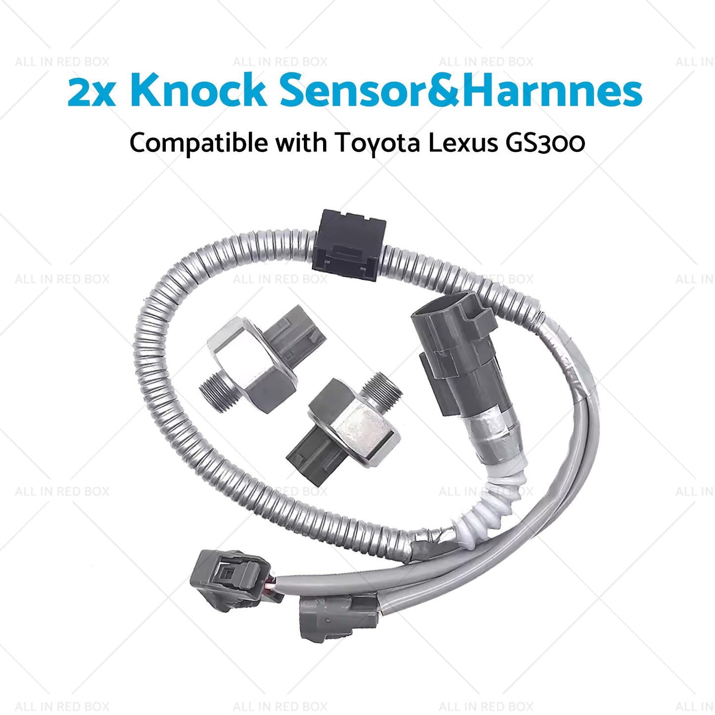 89615-12090 2x Knock Sensor and Harnnes Suitable for Toyota Lexus GS300 3. 0L 4Runner-3