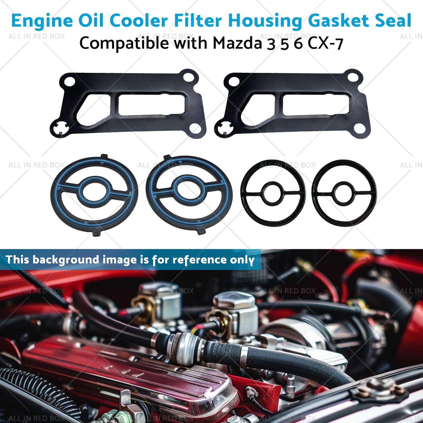 Engine Oil Cooler Filter Housing Gasket Seal Suitable for 2007-2012 Mazda CX-7-4