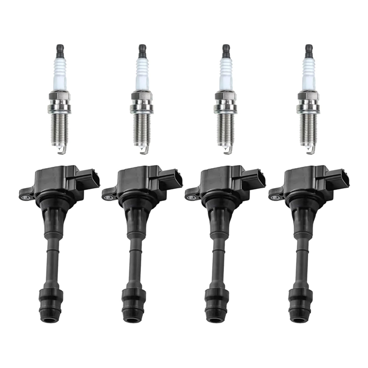 4x Ignition Coils & 4x Spark Plugs Suitable for Nissan X-Trail T30 224488H315-0