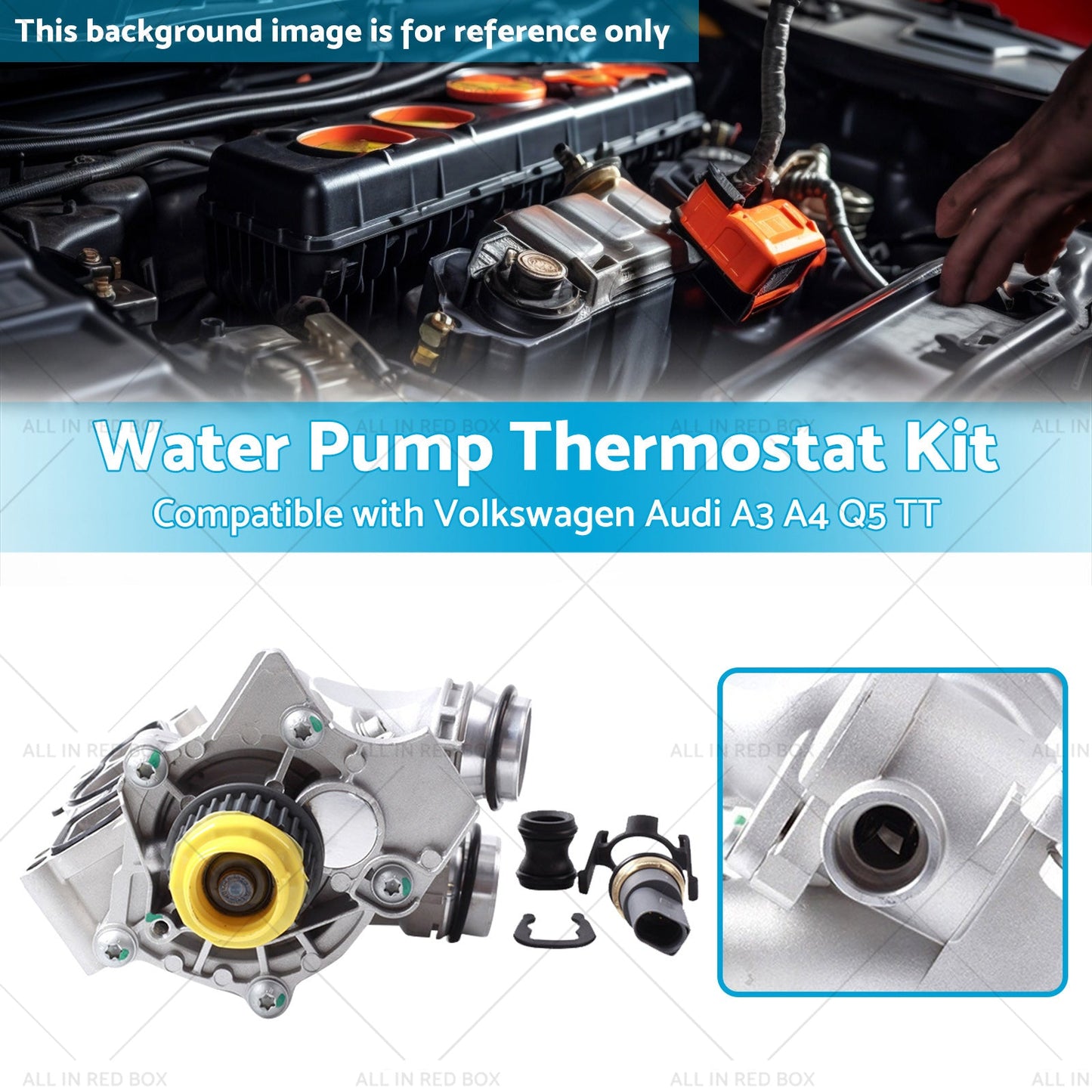 06H121026 Water Pump Thermostat Kit Suitable for Audi A3 A4 Q3 TT 2. 0L 1. 8L TFSI-2