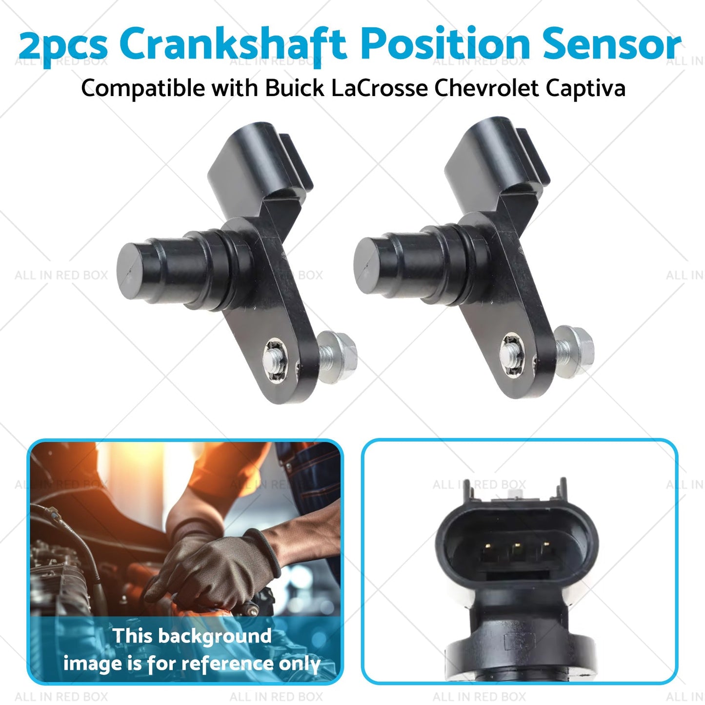 2x Camshaft Position Sensor Suitable for Chevrolet Equinox Captiva GMC 12577245-4