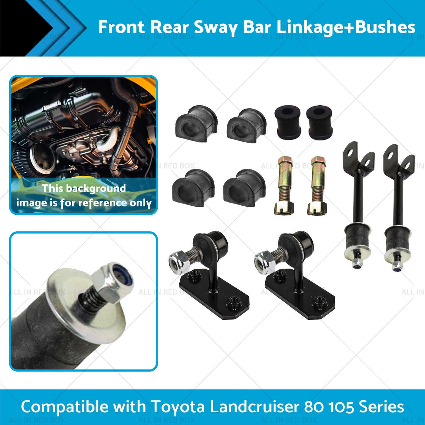 Front Rear Sway Bar LinkageBushes Suitable for Toyota Landcruiser 105 80 Series-1