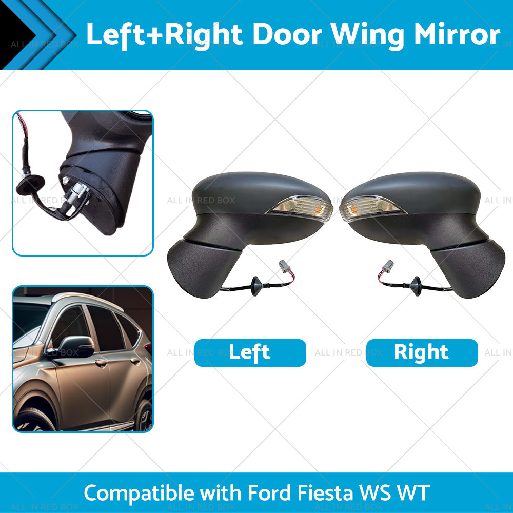 RH LH Pair Electric Door Mirror No Heat Suitable For Ford Fiesta WS WT 08~17
