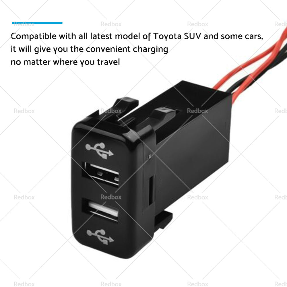 Dual USB Socket Audio Charger Suitable For Toyota Hilux Prado Land Cruiser-4