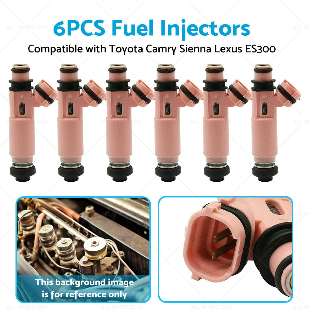 6x Fuel Injector 23250-20030 Suitable for Toyota Camry Sienna Solara Lexus ES300-3