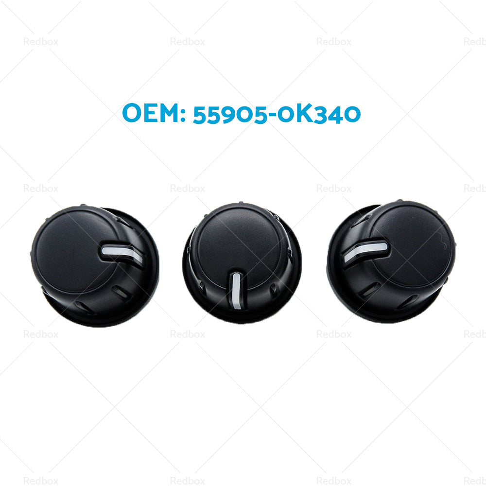 3pcs Heater Fan Control Switch Knob Suitable For Toyota Hilux Vigo TGN16 KUN16-1