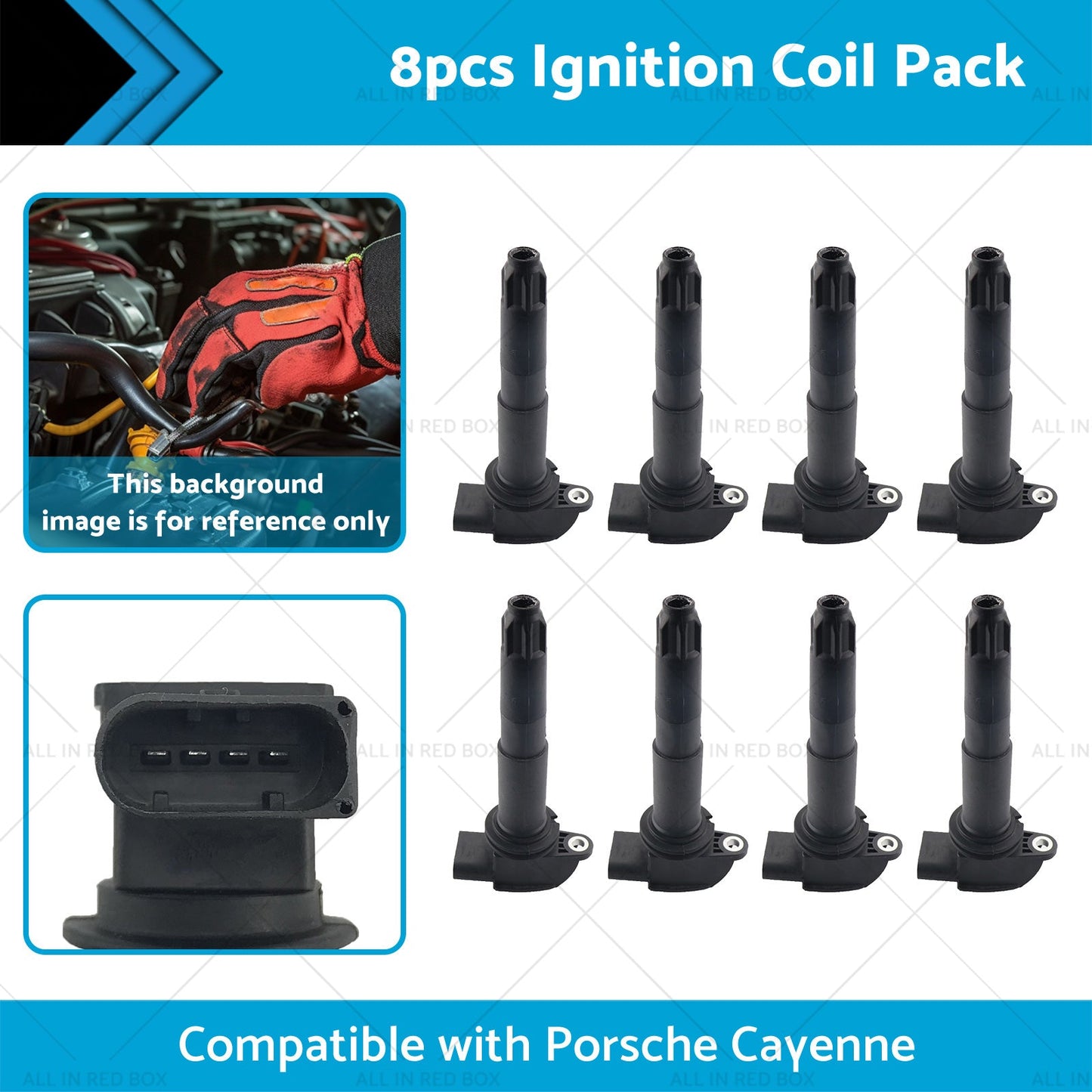 8x Ignition Coil Pack Suitable for Porsche Cayenne 9PA 03-06 4. 5L M 48. 00 48. 50-1