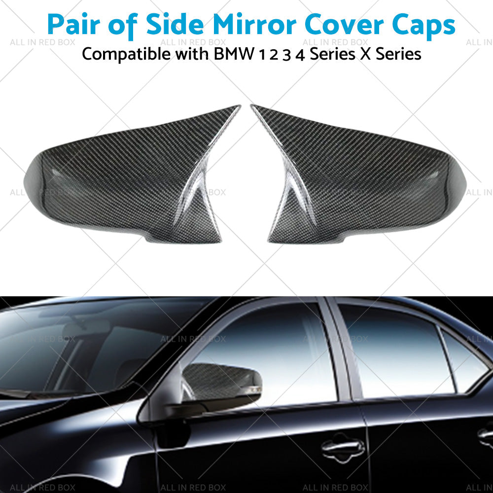 Carbon Fibre Side Mirror Cover Caps Suitable for BMW F20 F21 F22 Series 1 2 3 4-3