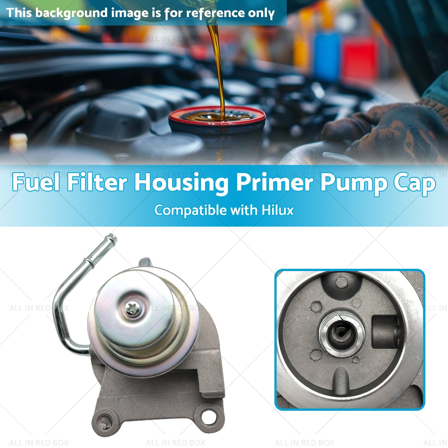 Fuel Filter Housing Primer Pump Cap Suitable for Hilux LN147 LN152 3. 0L 97-05-2
