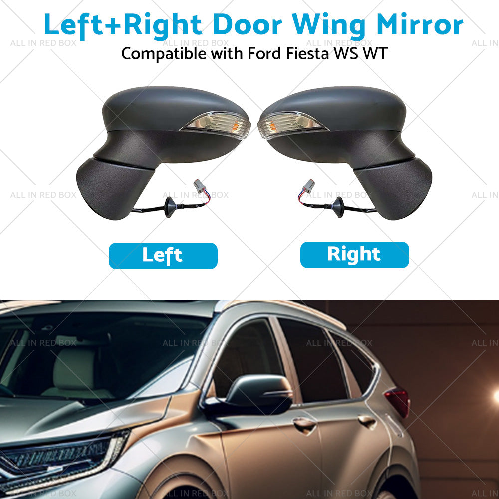 RH LH Pair Electric Door Mirror No Heat Suitable For Ford Fiesta WS WT 08~17-3