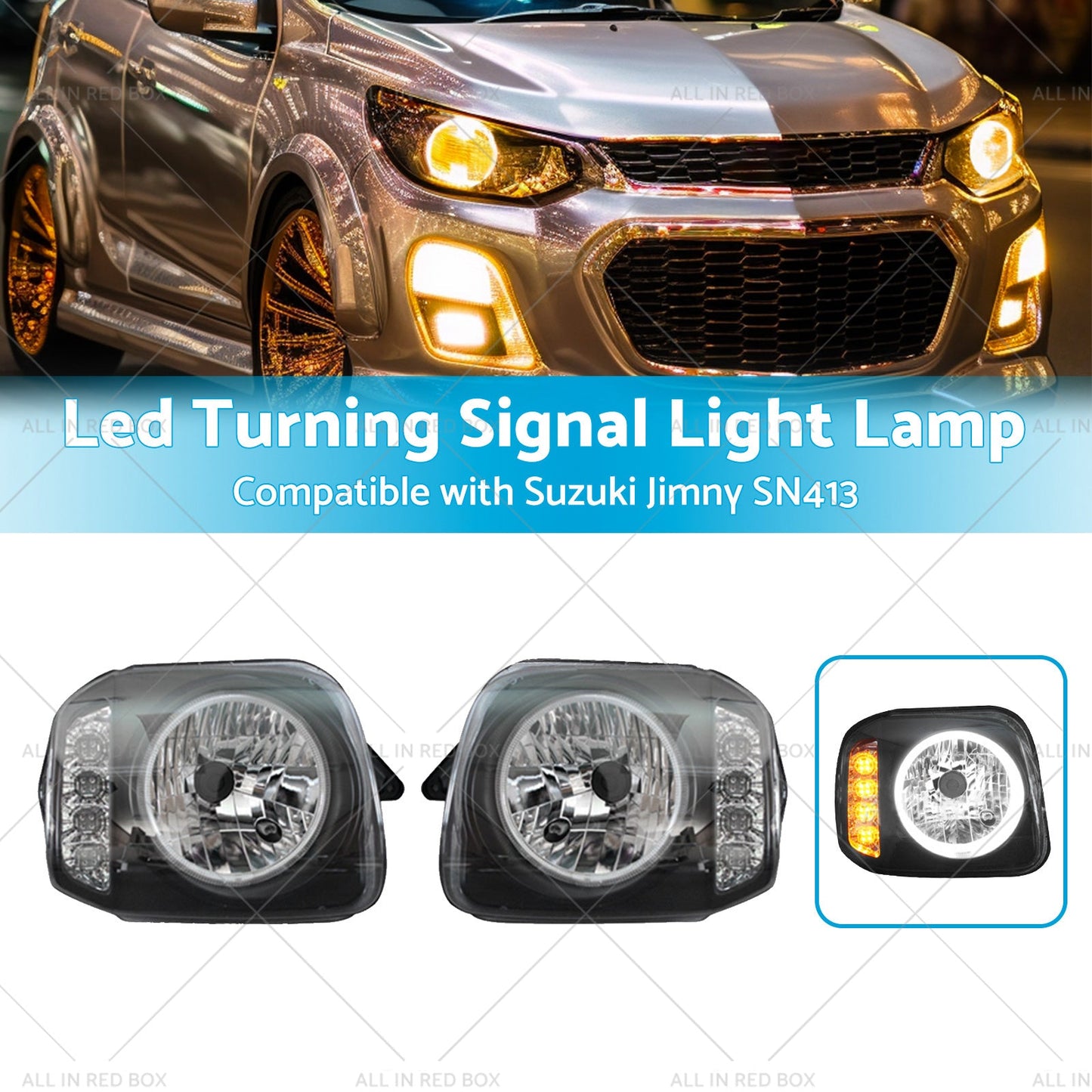 Led Turning Signal Light Lamps Angel Eyes Suitablefor Suzuki Jimny SN413 98-17-2
