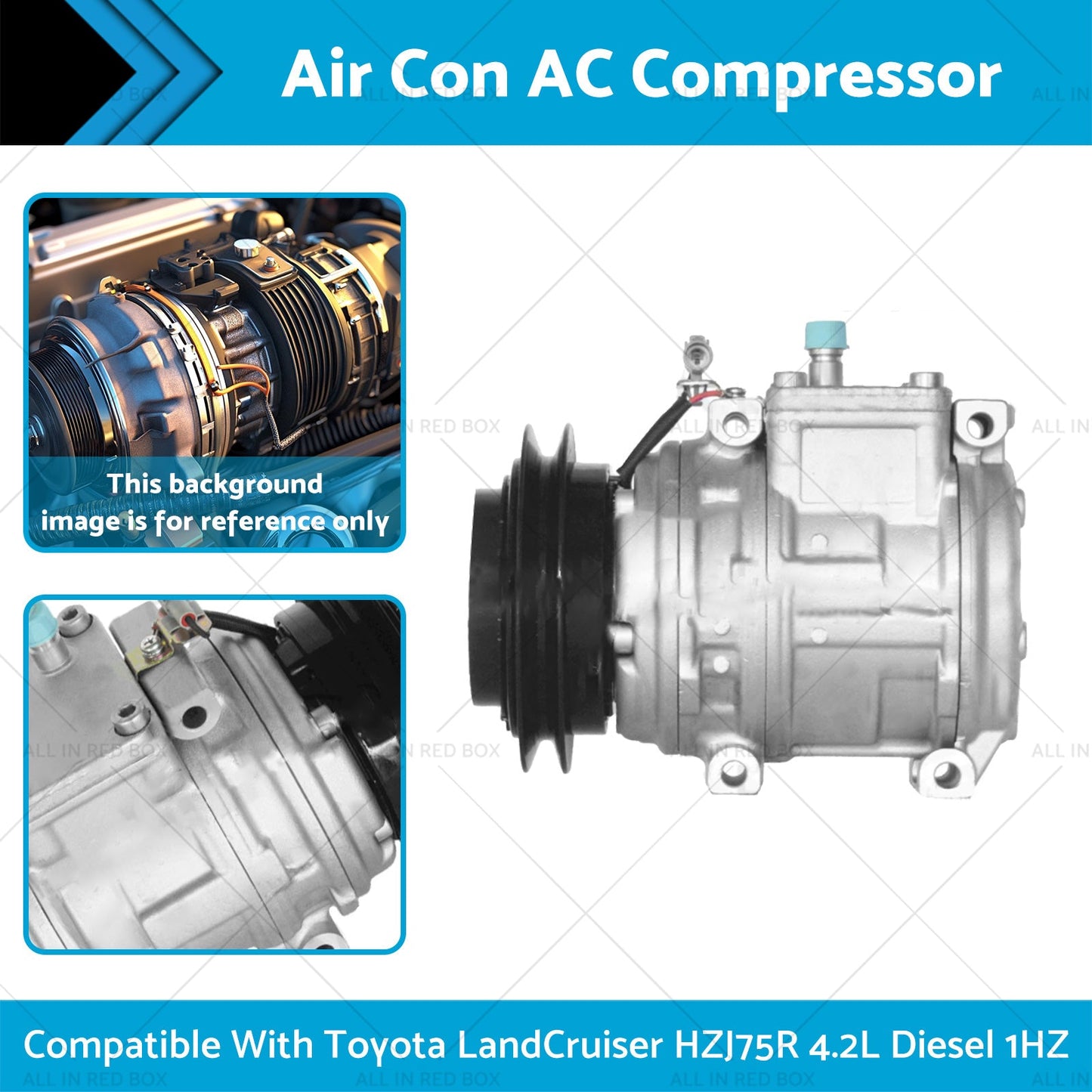 Air Con AC Compressor Suitable for Toyota LandCruiser HZJ75R 4.2L Diesel 1HZ-1