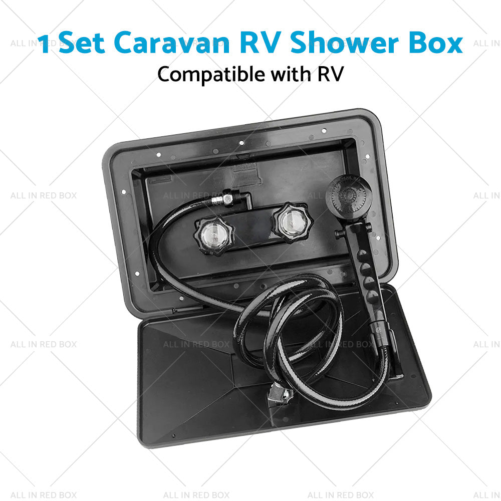 1 Set External Caravan RV Shower Box Kit Exterior Faucet for Camper Trailer Boat-1