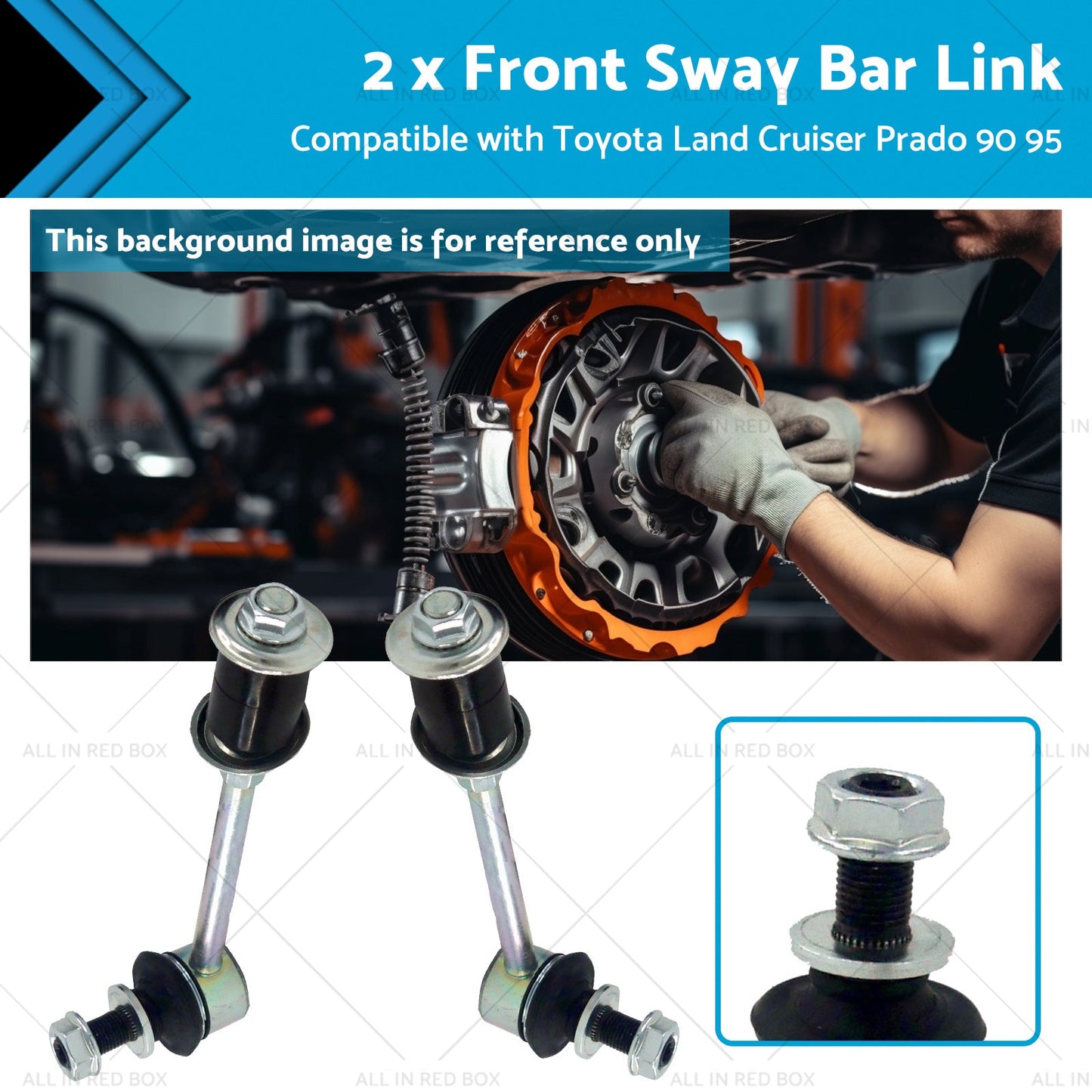 2PCS Front Sway Bar Link Kit Suitable For Toyota Land Cruiser Prado 90 95 96-02-0