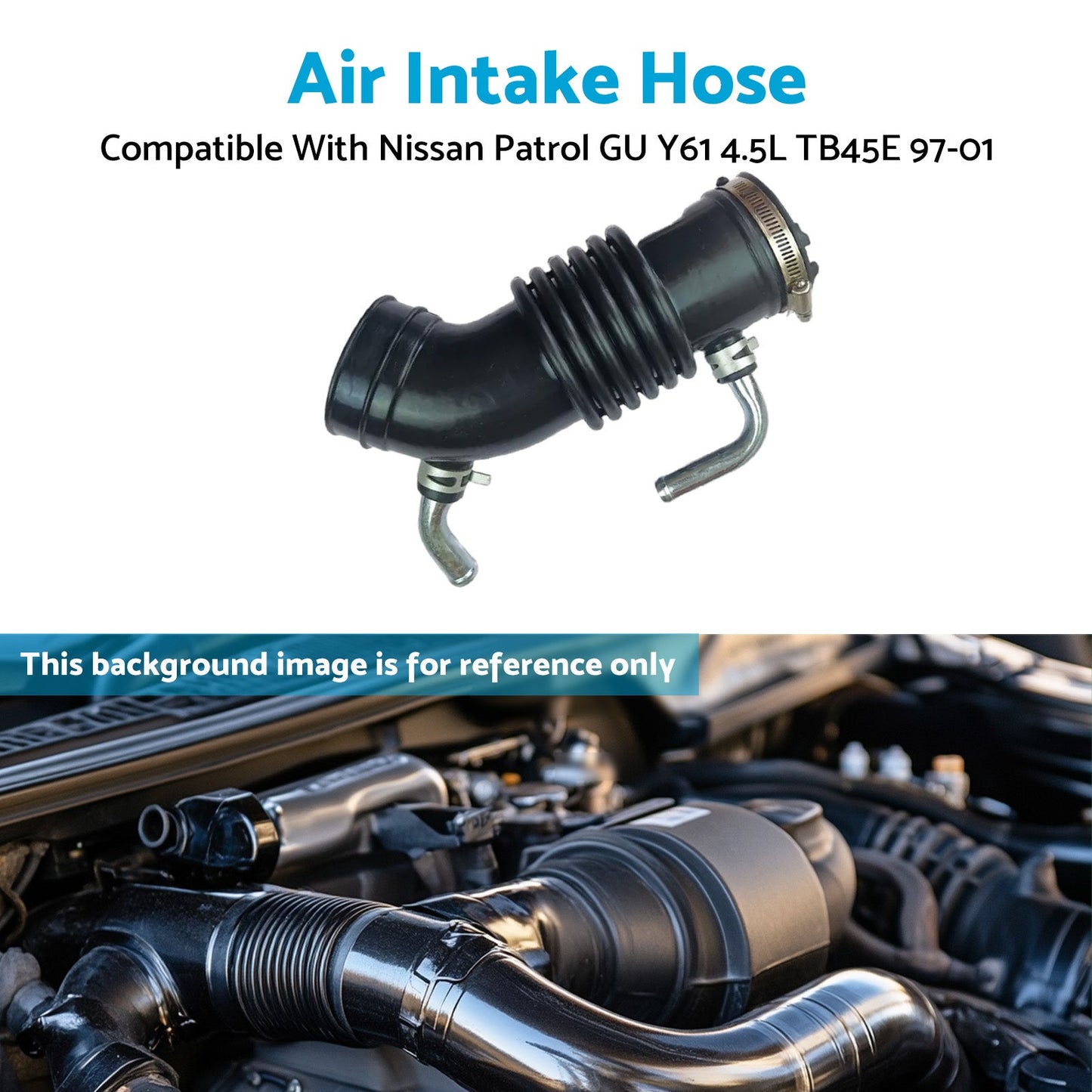 Air Intake Hose Pipe Suitable For Nissan Patrol GU Y61 Petrol 4.5L TB45E 1997-01-3