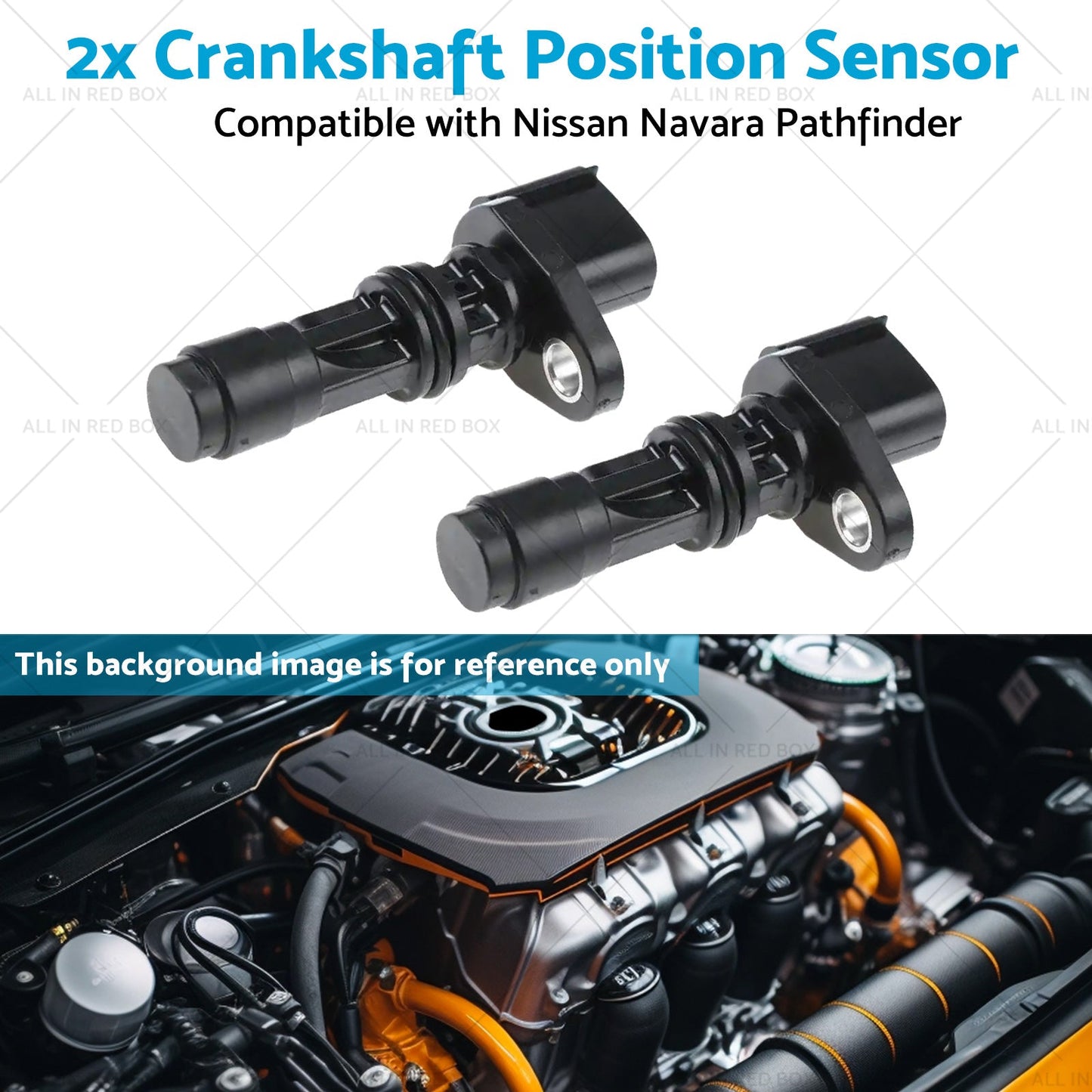 2x Crankshaft Position Sensor Suitable For Nissan Navara D40 Pathfinder R51-4