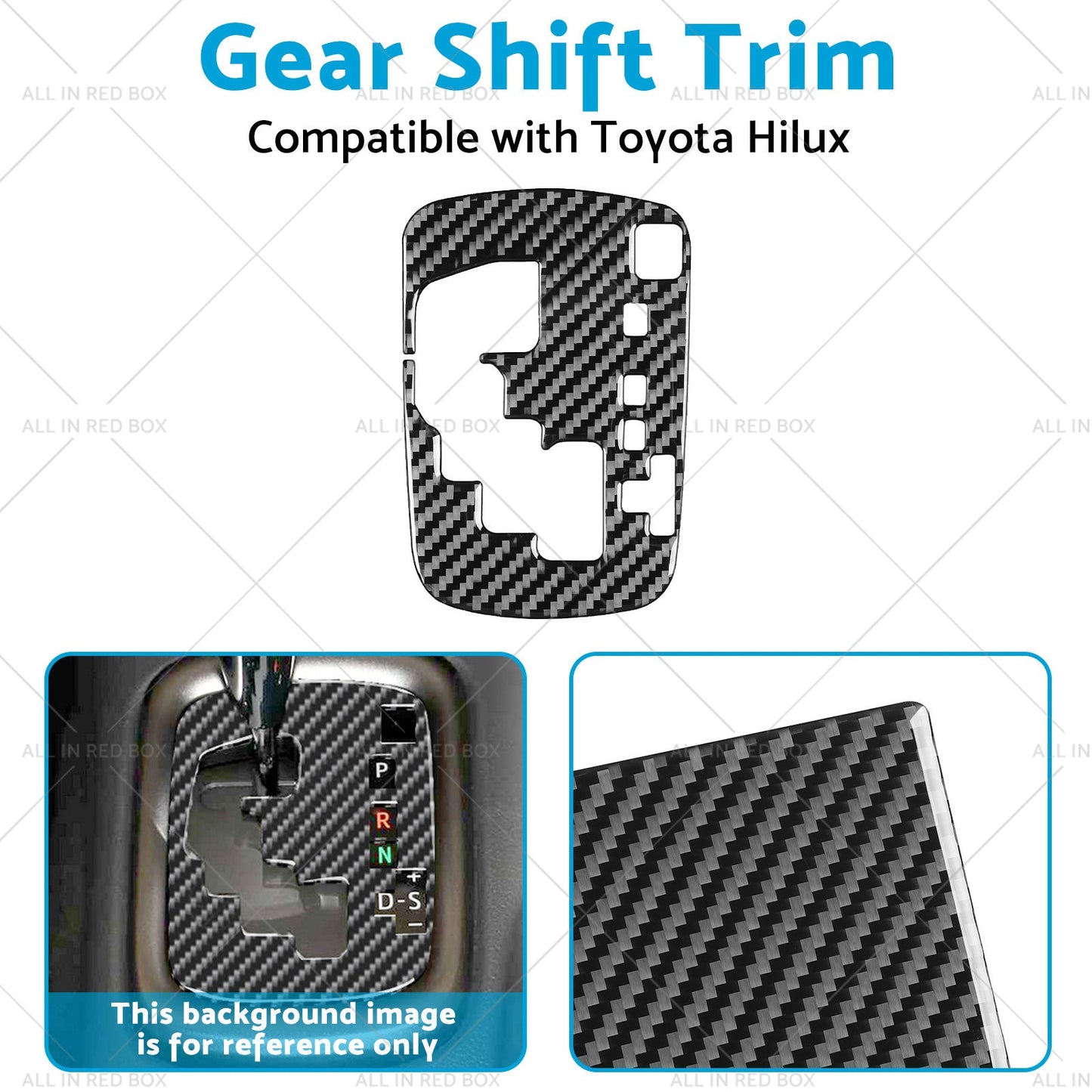 Carbon Fiber Gear Shift Sticker Trim Suitable For Toyota Hilux Revo 15-23 RHD-2
