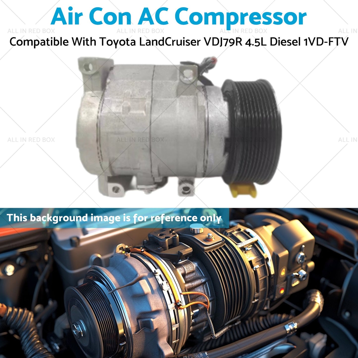 Air Con AC Compressor Suitable for Toyota LandCruiser VDJ79R 4.5L Diesel 1VD-FTV-4