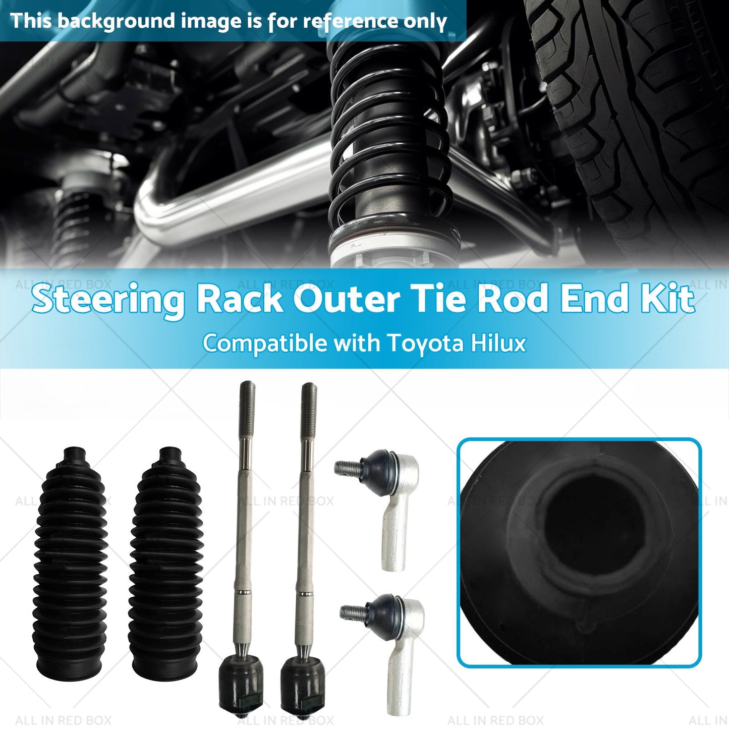 6PCS Inner Rack Tie Rod End Kit Suitablefor 05-15 Toyota Hilux 4WD GGN25R KUN26R-2