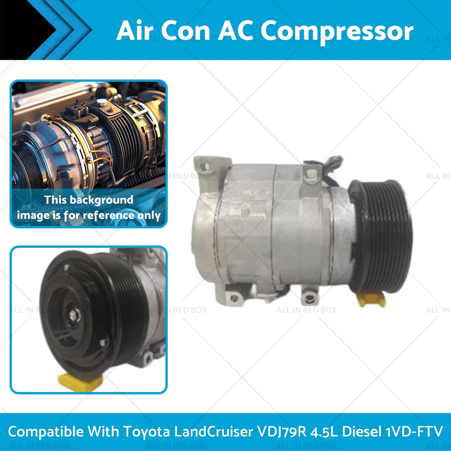 Air Con AC Compressor Suitable for Toyota LandCruiser VDJ79R 4.5L Diesel 1VD-FTV-1
