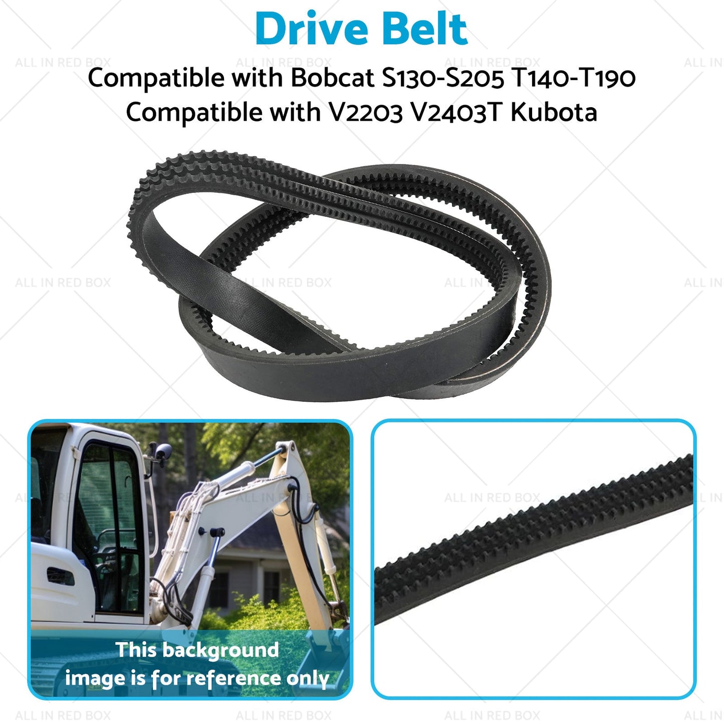 Drive Belt Suitable for Bobcat S130-S205 T140-T190 V2203 V2403T Kubota 6736775-4