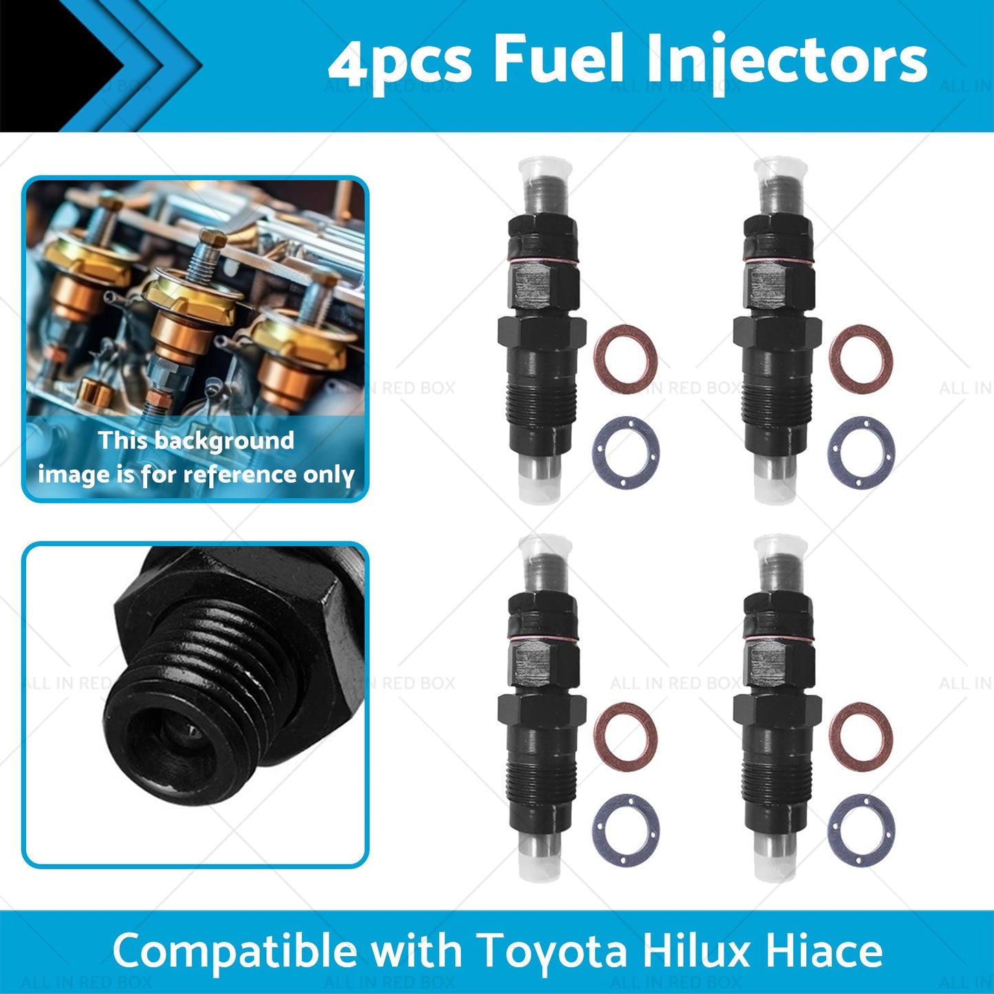 4x Diesel Fuel Injector Suitable For Toyota Hilux LN167R 3. 0 5LE 23600-54210-1