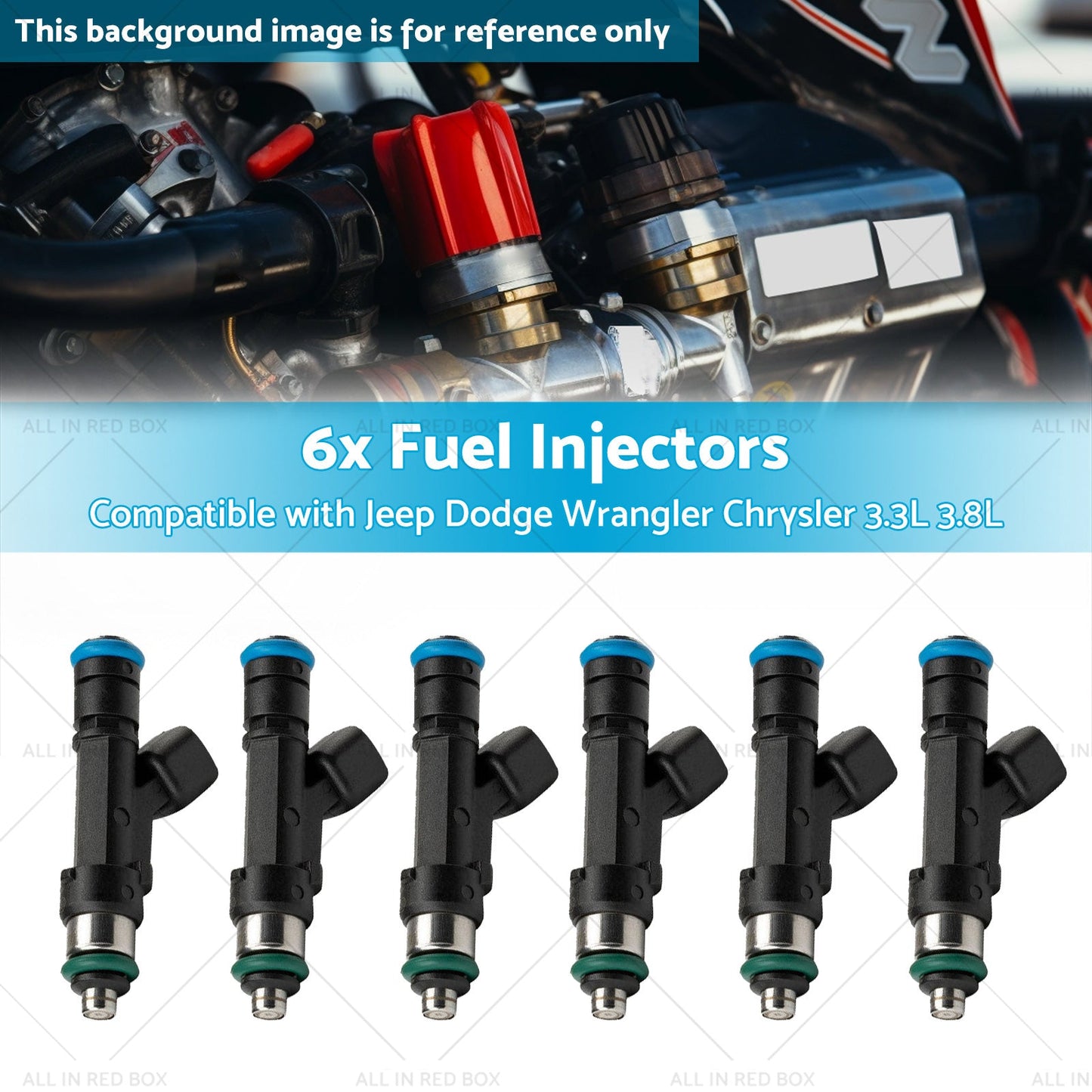 0280158119 6x Fuel Injectors Suitable for Jeep Dodge Wrangler Chrysler 3. 3L 3. 8L
