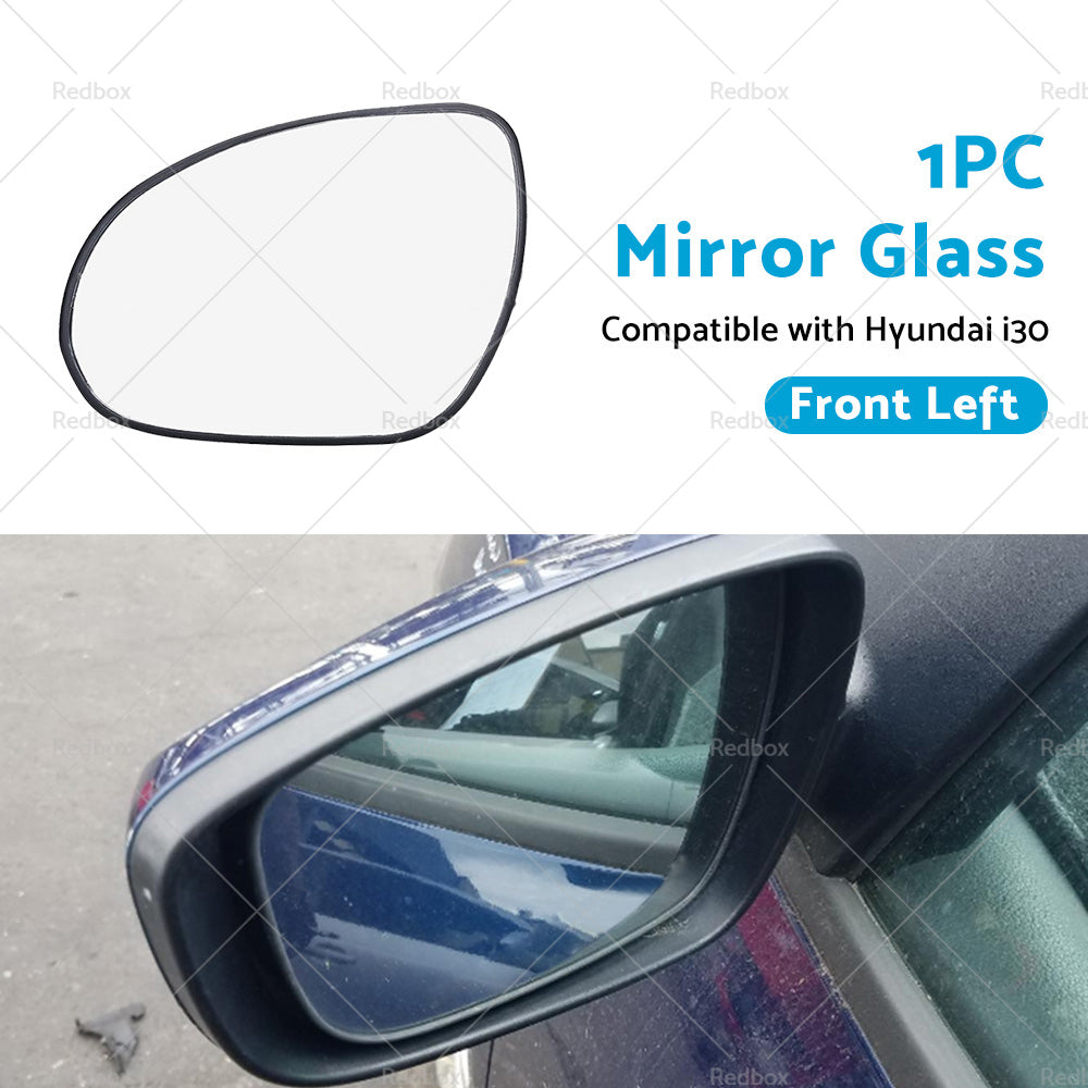 Left Side Mirror Glass with Back Plate Suitable for Hyundai i30 2007-2012