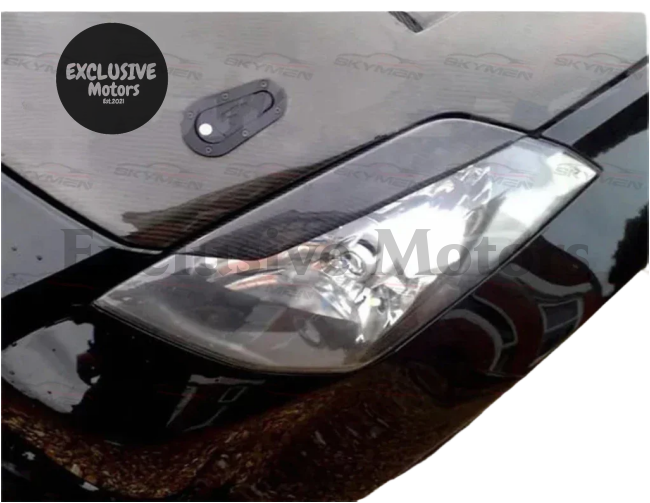 Carbon Eyebrow Fiber Headlight Trims For Nissan 350Z Z33 2003-2006