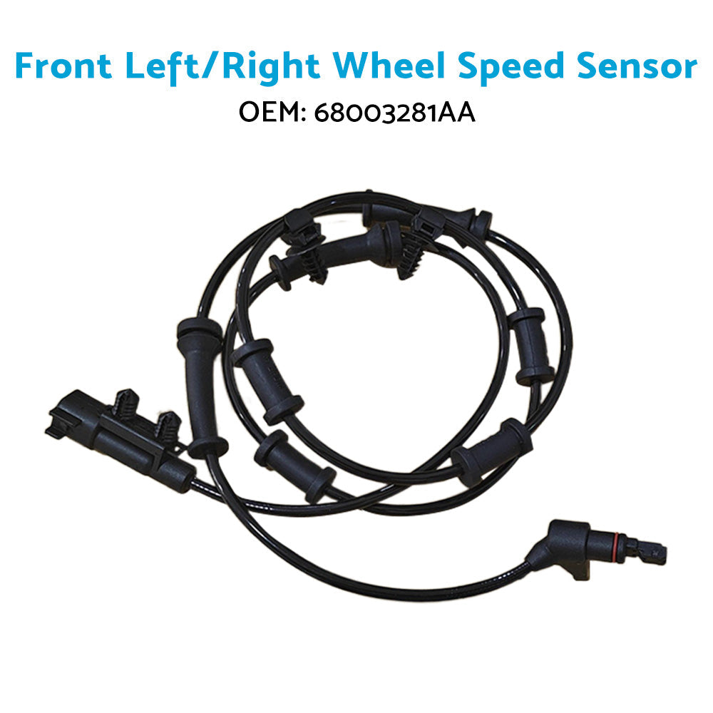 2PCS Front Rear LH RH ABS Wheel Speed Sensor Suitable for Jeep Wrangler JK 07-17-3
